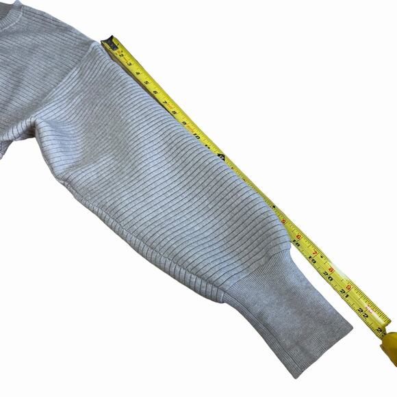 Good American Ribbed crewneck Sweatshirt Tan Large Athleisure Athletic - Picture 6 of 9